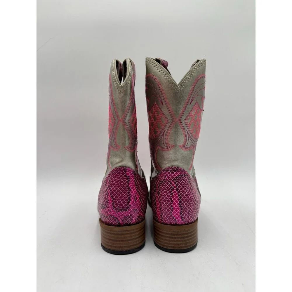 Justin 382JR SNAKE Girls NEW Western Cowgirl Boot Pink Multiple Sizes
